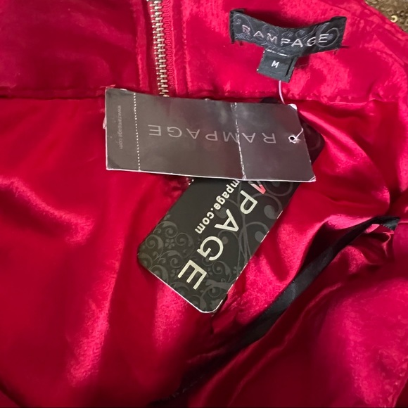 NWT Rampage Red Bubble Skirt with Bow Med - Picture 5 of 5